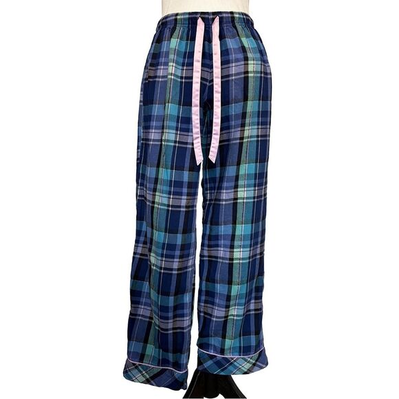Victoria's Secret Plaid Flannel Pajama Pants – Blue/Purple – Size S/P (Short) - Picture 2 of 8